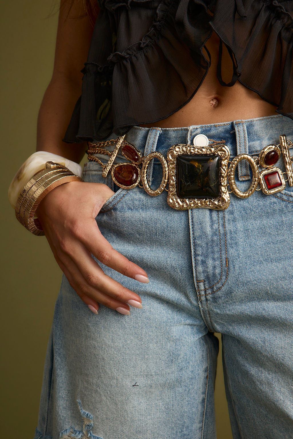 Valenra Stone Chain Belt
