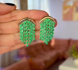 Carla Crystal Tassel Earrings for Women