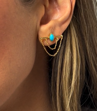 Zeyna Chain Studs