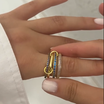 Lila Sapphire Pavé Band Ring