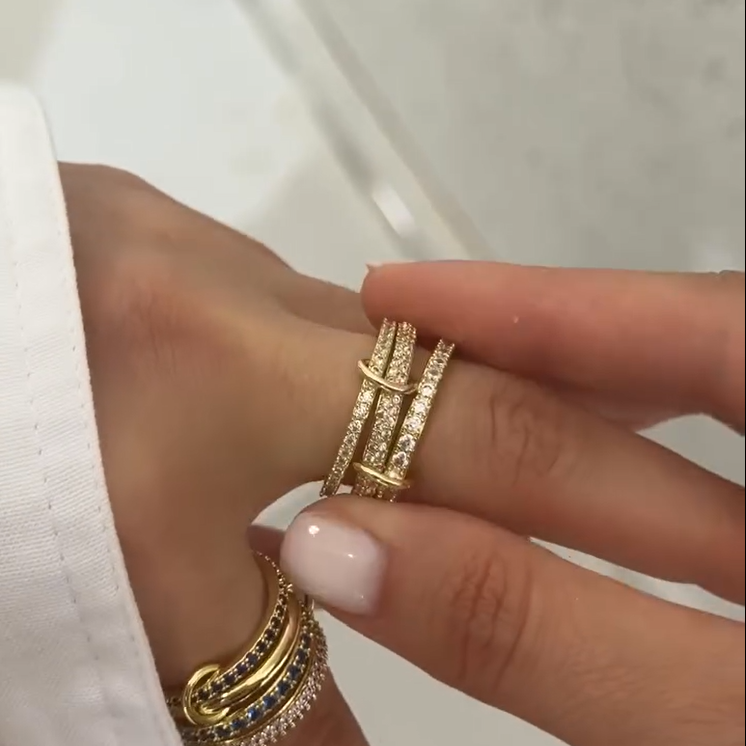 Lila Sapphire Pavé Band Ring