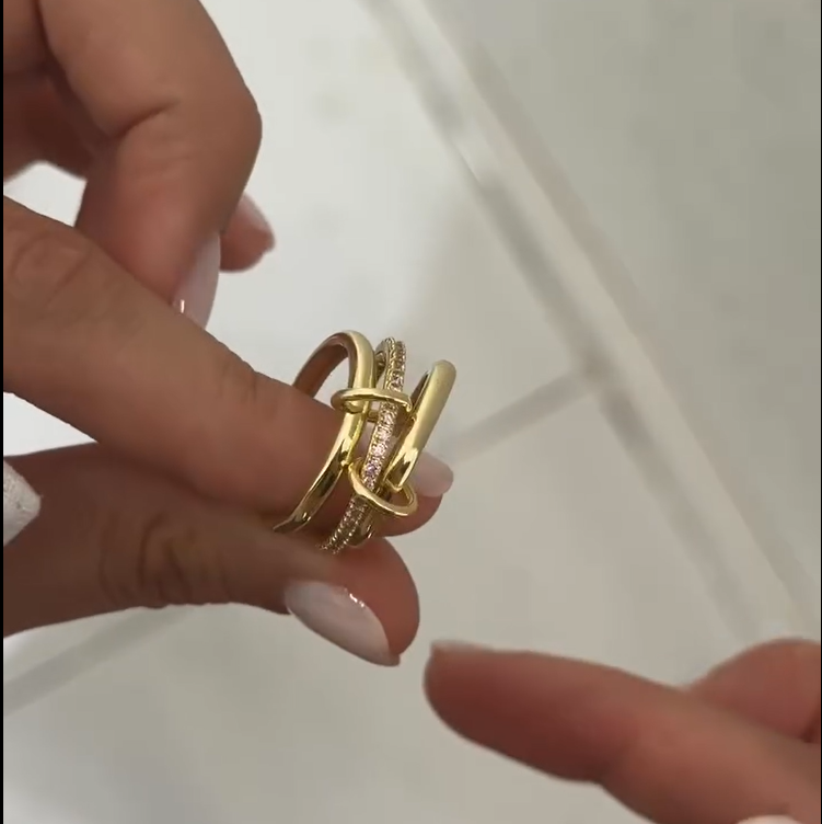 Lila Sapphire Pavé Band Ring