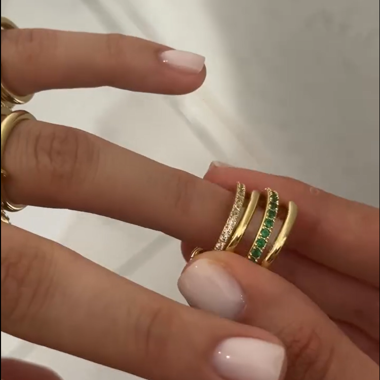 Lila Sapphire Pavé Band Ring