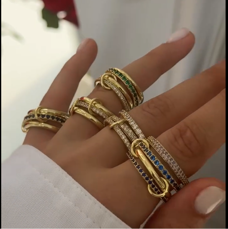 Lila Sapphire Pavé Band Ring