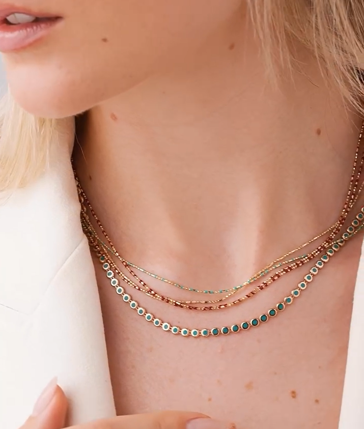 Eliza Multi-Layer Enamel Necklace