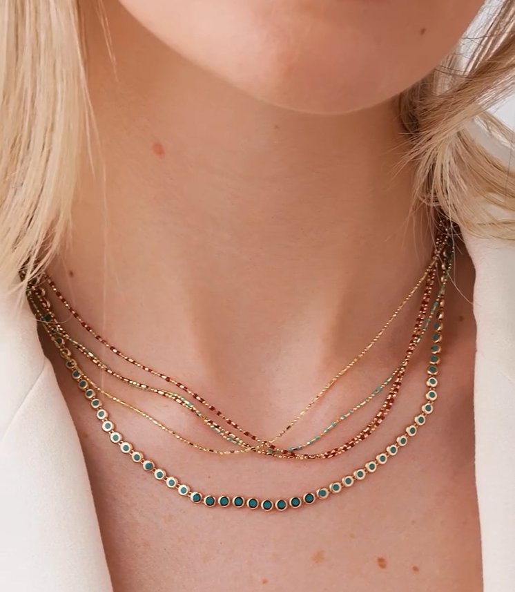 Eliza Multi-Layer Enamel Necklace