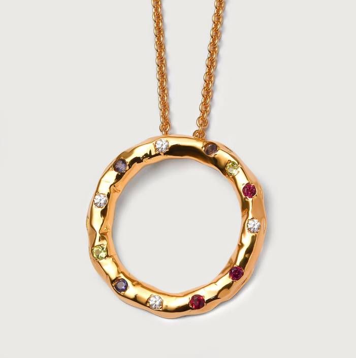 Serena Rainbow Halo Pendant