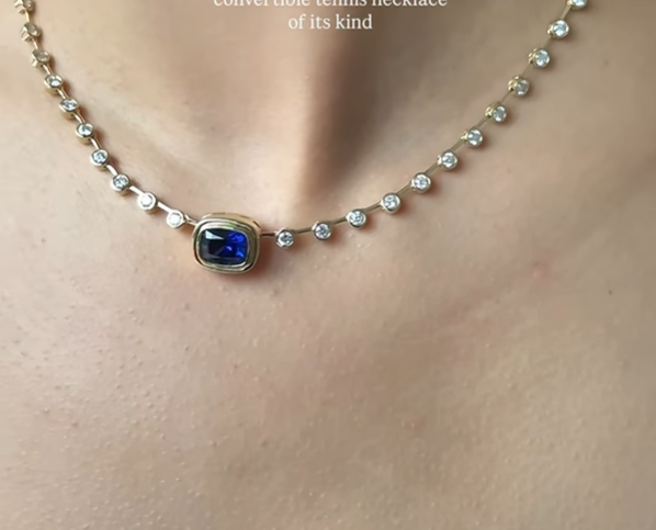 Isla Midnight Necklace (Two in One)