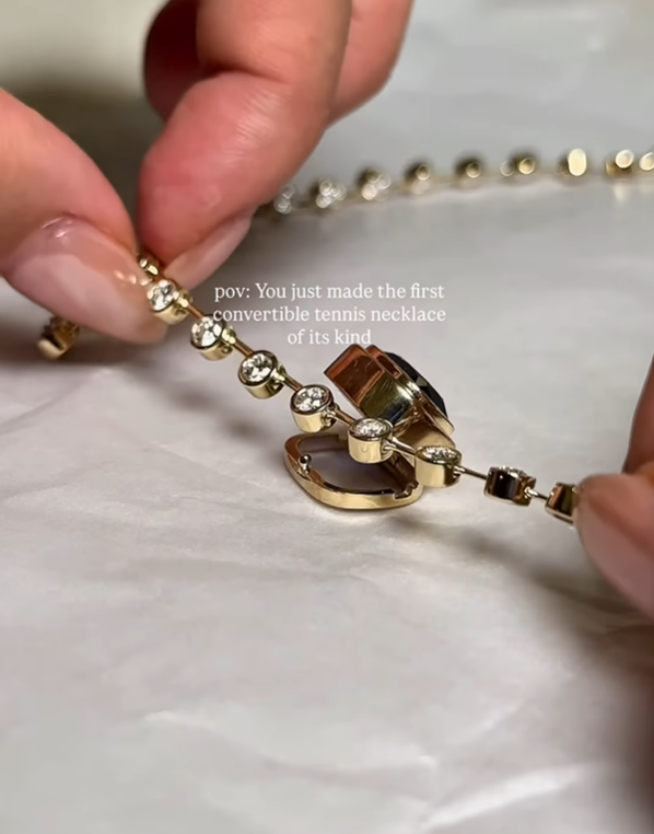 Isla Midnight Necklace (Two in One)