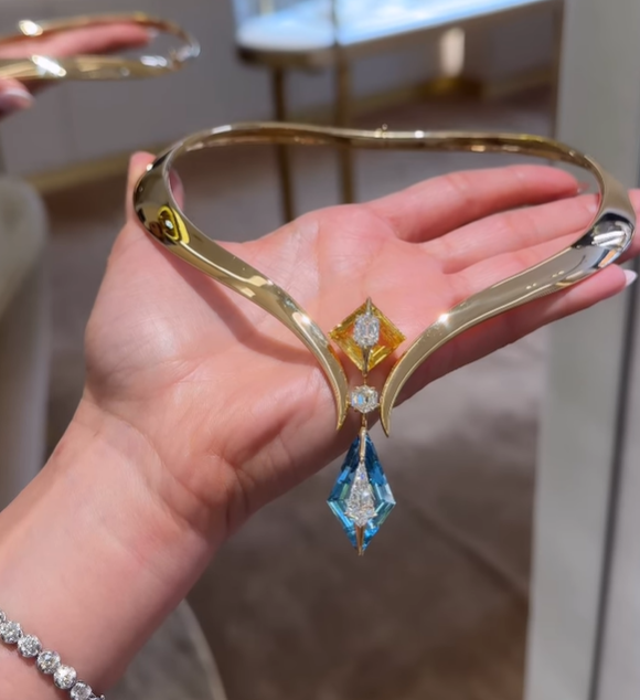 Isabella Prism Gold Plated Necklace