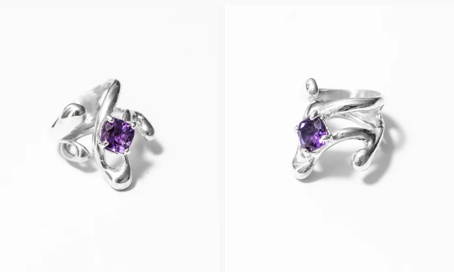Amethyst Flow Ring Set of 2 (Size 7)