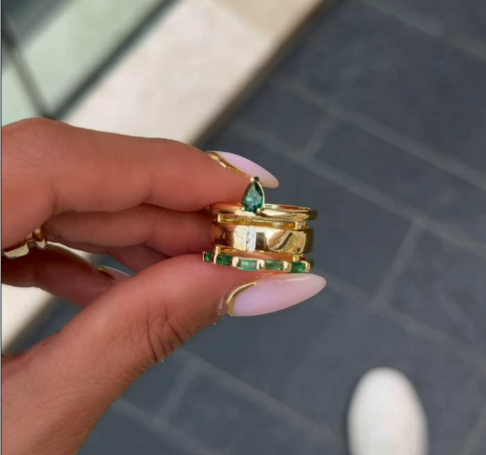 Ruby Crown Stack Ring (Size 7)