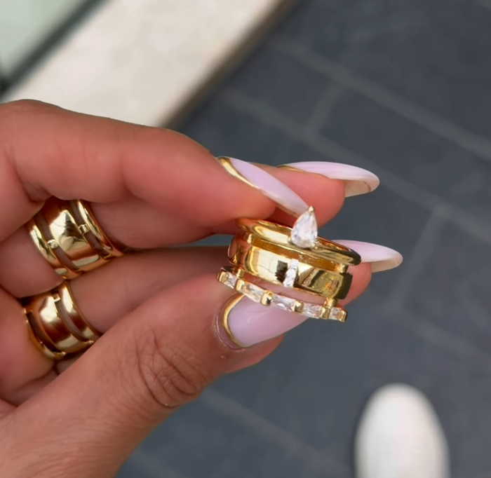 Ruby Crown Stack Ring (Size 7)