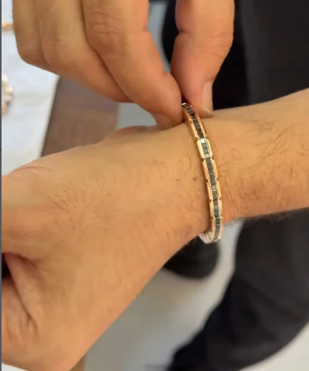 Black Link Men’s Bracelet (Adjustable)