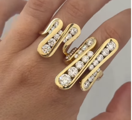 Freya Crystal Cascade Statement Ring