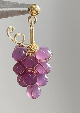 Amira Grape Drop Earrings