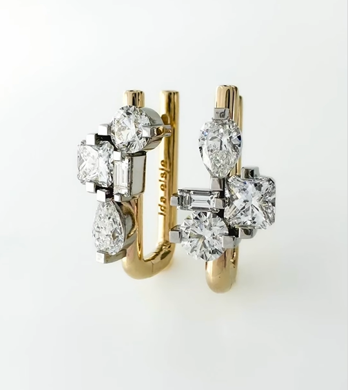 Harper Stone Cluster Huggies