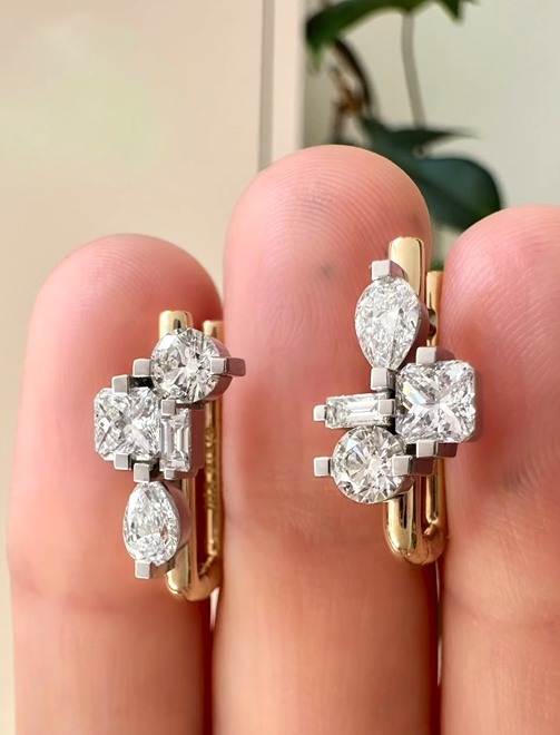 Harper Stone Cluster Huggies