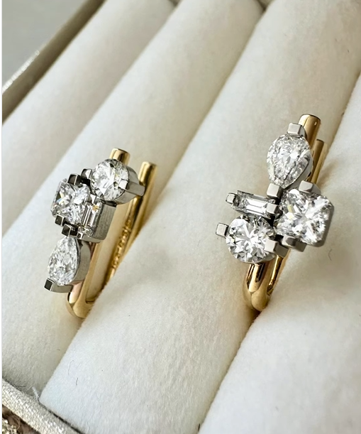 Harper Stone Cluster Huggies