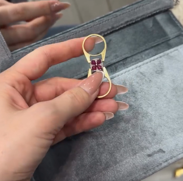 Midnight Bloom Sapphire Two in One Ring (Size 7)