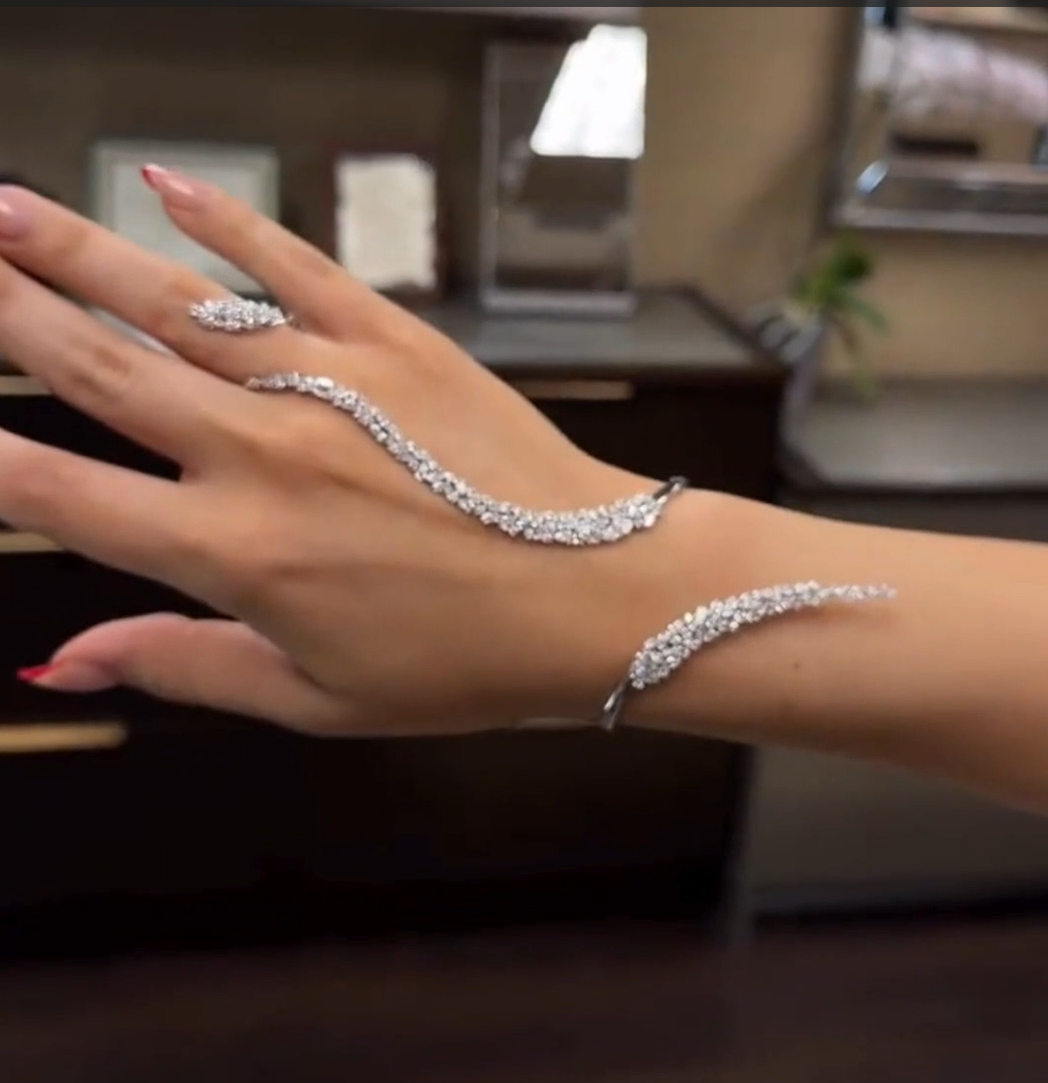 Crystal Vine Hand Bracelet