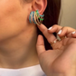 Candy Swirl Multi-Color Hoop Earrings