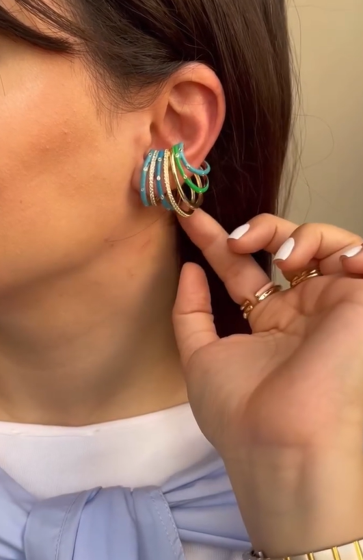Candy Swirl Multi-Color Hoop Earrings