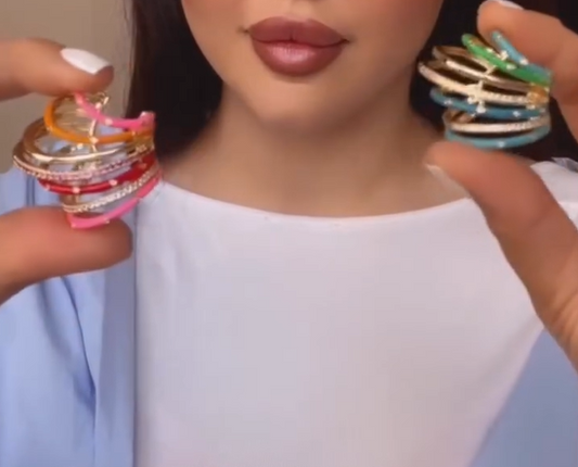 Candy Swirl Multi-Color Hoop Earrings