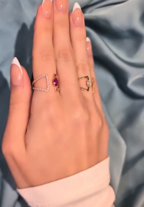 Ruby Orbit Geometric Ring