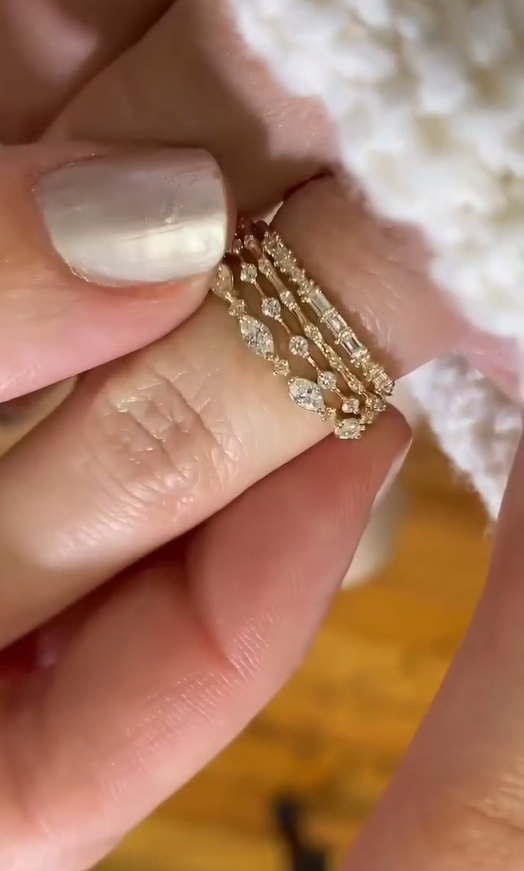Opal Mirage Bands (Size 7)