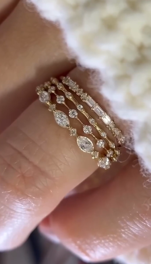 Opal Mirage Bands (Size 7)