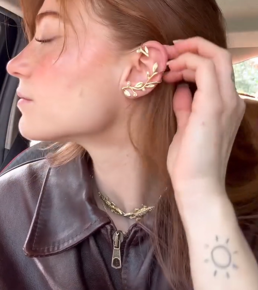Gilded Vine Ear Cuff