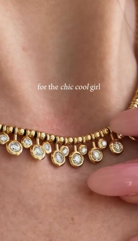 Sunlit Bubble Fringe Necklace