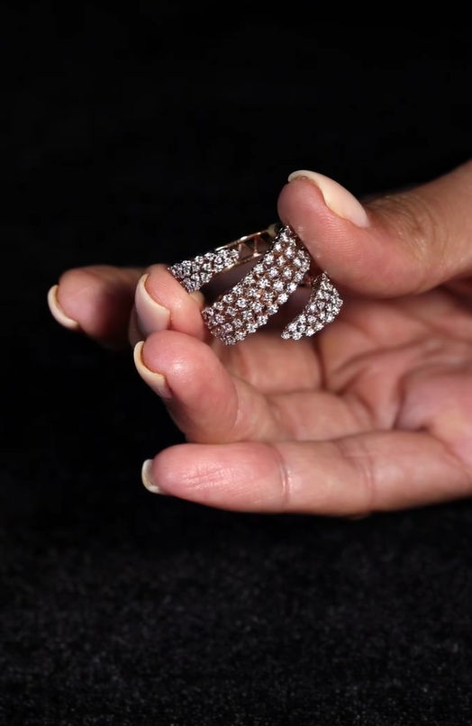 Astraéa Triple Pavé Ring