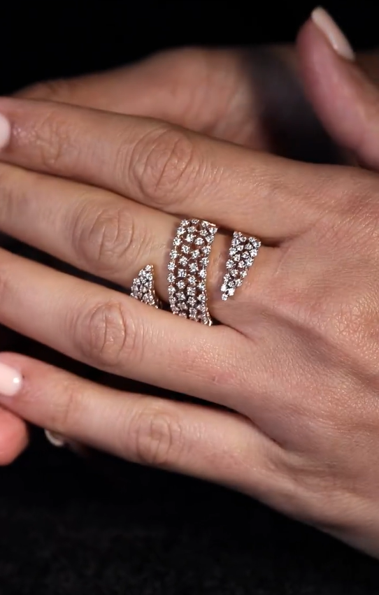 Astraéa Triple Pavé Ring