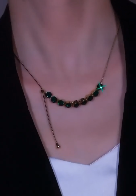 Aurelle Jade Drop Necklace