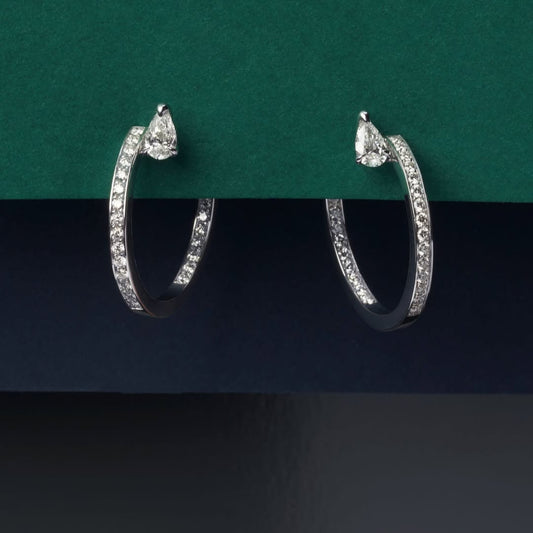 Teardrop Diamond Necklace for Women