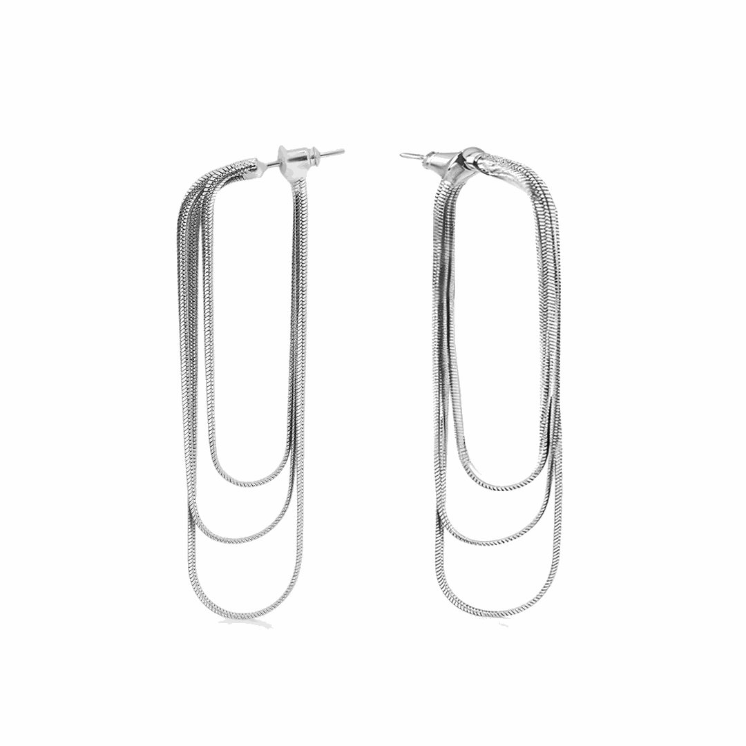 Silvia Layered Chain Earrings