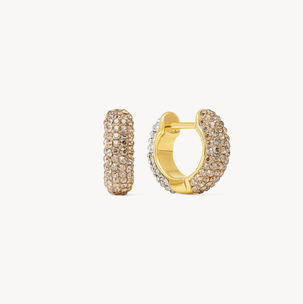 Violet Pavé Hoop Earrings
