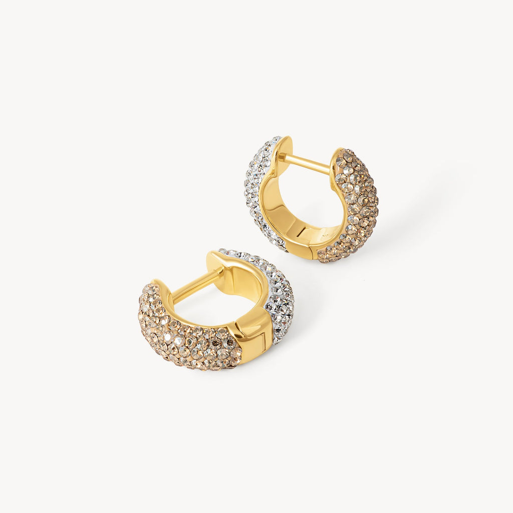 Violet Pavé Hoop Earrings