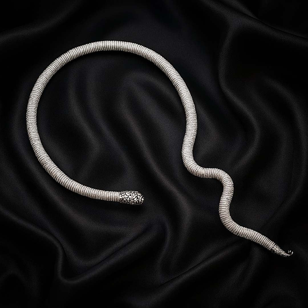 Venom Statement Snake Choker Necklace