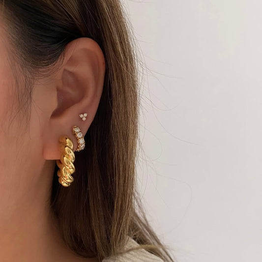 Kaia Gold Twisted Rope Hoops