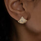 Cream Enamel Stud Earrings for Women