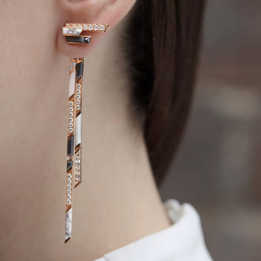 Meera Art Deco Drop Earrings