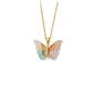 Pastel Wings Gold-Plated Butterfly Pendant Necklace