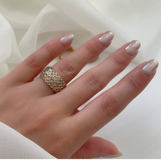 Siena Pavé Grid Band Ring