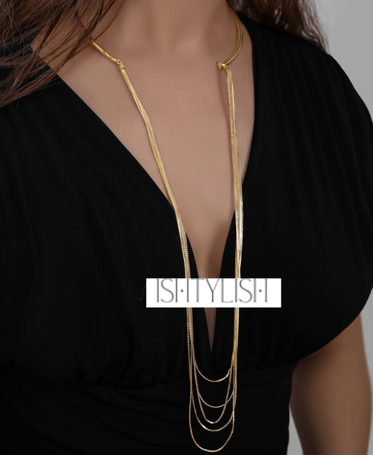 Lysa Torque Choker with Fringe Drop