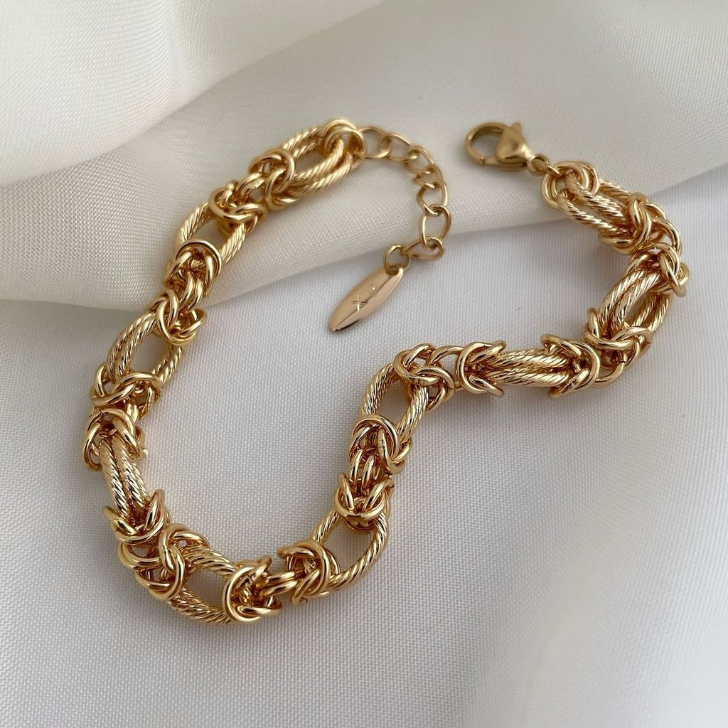 Textured Rope Chain Link Bracelet for Women