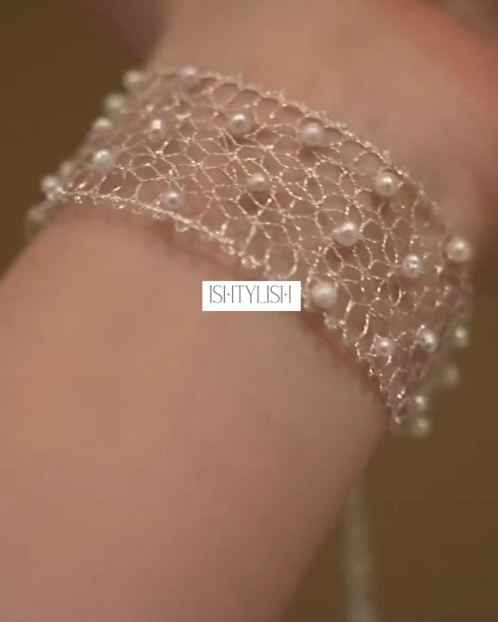 Pearl Lace Cuff Bracelet