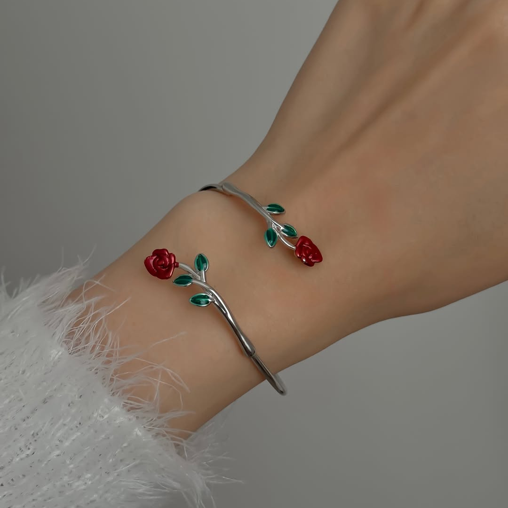 Vivienne Rose Adjustable Bracelet and Ring Set